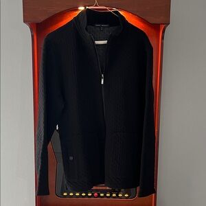 Robert Barakett Black Zip Up Sweater